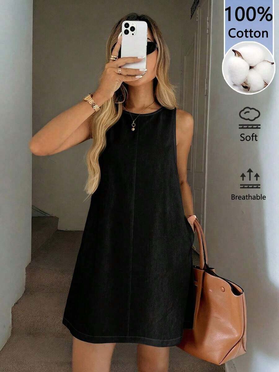 Women Long Dresses - 黑色 - 查看 1
