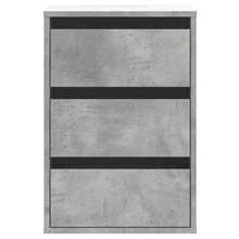 vidaXL Kommode Betongrau 40x41x58 cm Holzwerkstoff - Grau - Übersicht 4