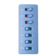 1pc Creative Portable Pill Reminder & Tracker Tool, One Week Medication At A Glance, Smart Dosing Box With Switch Reminder - Multicolor - View 9