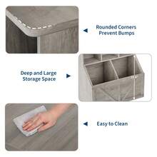 Estantería y organizador de juguetes multifuncional para niños – Armario de almacenamiento  y estable con estante grande para sala de juegos, dormitorio, guardería o guardería infantil – Fácil de montar – Gris lavado - Tipo de caja - Ver 7