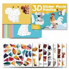 8 piezas Juego de pegatinas DIY, Diversión hecha a mano, Pegatinas 3D creativas, Adecuado para principiantes en manualidades y artes, Juego de pegatinas de arte DIY, Ideal para enseñanza y regalos de cumpleaños - Collage geométrico 3D - Ver 12