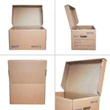Cajas De Almacenamiento y Archivo De Carton Tamaño Oficio Legal con Tapa Paquete de 6 Printeck Resistentes para Organización de Documentos en Oficina y Hogar - Marrn - Ver 5