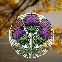 1 chiếc chuông gió kim loại hình hoa kế Scotland, trang trí ngoài trời cho sân vườn, món quà lý tưởng cho mọi dịp, thích hợp cho Giáng sinh và Lễ Tạ ơn (không bao gồm mặt dây chuyền), kiểu dáng ngẫu nhiên. - A - Xem 10