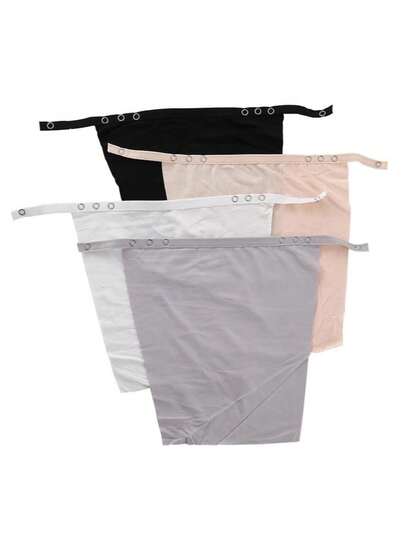 3 Pieceswomen's Black And White Skin-Friendly Ice Silk Anti-Exposure Three-Position Adjustable One-Piece Bandeau Fake Collar Suitable For Daily Wear