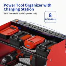 Heavy Duty Power Tool Organizer Drill Holder Wall Mount Power Tool Storage Rack - A - Ver 4