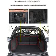 40*25CM Red de almacenamiento para coche, bolsa de malla elástica de doble capa, bolsa organizadora de maletero (Negro) - Red de almacenamiento - Ver 6