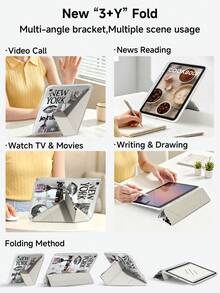 纽约自由女神像保护套，兼容 iPad Air 8(M4)2026(11 英寸)、Air 4/5 10.9 英寸、7/8/9 10.2 英寸，内置笔槽，兼容三星 Tab S6 10.4 英寸，兼容 Kindle 第 11 代 2022/2024、Kindle Clara Bw 2024(6 英寸)、Kindle Libra Colour 2024(7 英寸)，Ins 风格皮革保护套，返校季必备。 - 彩色 - 查看 5