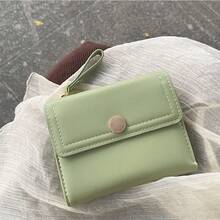 Short Fashion 70% Off Women's Folding Wallet, Simple Multi-Functional Student Wallet, ID Card And Coin Purse - Black - View 3