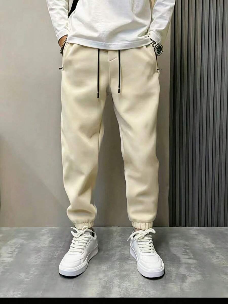 Men's Jogger Sweatpants, Sizes S-XL - Apricot - View 1