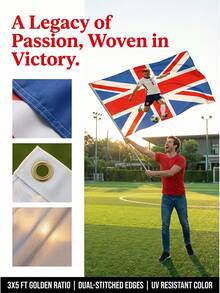 Bannière photo personnalisée avec drapeau du Royaume-Uni, drapeau de jardin personnalisé Union Jack pour décoration murale, affichage d'image/texte personnalisé pour fête à la maison, célébration, cadeau personnalisable pour amis, famille, anniversaire, fête, décorations, conception/image/texte/logo personnalisable, décoration d'intérieur - Style D - Voir 2