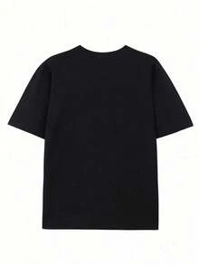 Camisetas de manga corta para mujer, 100% algodón, camiseta casual de manga corta con cuello redondo, estampado de la frase "God Is Good" y gráfico de cruz, suave, transpirable, de corte holgado, color negro, diseño religioso, ropa casual diaria para damas. - Negro - Ver 3