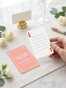 Bộ bài cưới cá nhân hóa và sổ lưu niệm thay thế, bài poker khắc tên riêng, quà tặng cưới tối giản, thiết kế chữ cái đầu. - Nhiều màu - Xem 42