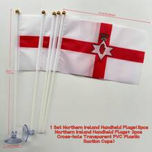 A Set Of United Kingdom, Great Britain And Northern Ireland Handheld Flags, A Set United Kingdom/England/Scotland/Wales/Northern Ireland Handheld Flags, Made Of Polyester, Perfect For Party And Festival Celebrations - A - View 15