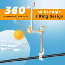 Kẹp dù golf điều chỉnh được bằng thép không gỉ, kẹp che nắng xe đạp xoay 360°, phù hợp cho xe đẩy trẻ em, xe điện, xe lăn, ghế bãi biển, dễ lắp đặt và kẹp chắc chắn. - Nhiều màu - Xem 5