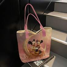 Disney 1个迪士尼米奇老鼠风格单肩包，卡通帆布包，学校和办公室收纳包 - 長方形 - 查看 6