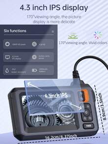 Endoscope Camera, 1080P HD Borescope, IP67 Dustproof & Water-Resistant Snake Camera With 4.3 Inch IPS LCD Screen, Semi-Rigid Flexible Cable Inspection Camera, 2000mAh Battery, For Car Maintenance, Pipe, HVAC, Home Inspection, Great Gift Tool For Men - Multicolor - View 5
