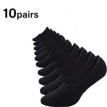 1/5/10 Pairs Men's Invisible Loafer Socks, Breathable & Durable, Summer Style, Plus Size - Multicolor - View 8