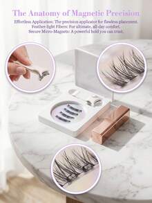 Glue-Free Magnetic False Eyelashes, Criss-Cross Natural 3D Curly, Easy To Apply - Multicolor - View 3