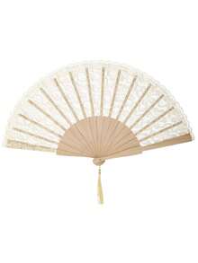Quạt cầm tay cưới Tây Ban Nha phong cách vintage, quạt ren màu ngà cho đám cưới, quạt cầm tay ren Tây Ban Nha gấp gọn cho nữ, quạt gỗ hoa thanh lịch cho tiệc cô dâu, trang trí đám cưới, đạo cụ chụp ảnh, lễ hội, khiêu vũ, quà tặng nhẹ nhàng - Nhiều màu - Xem 12