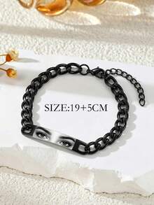 1 chiếc vòng tay ảnh đôi khắc hình mắt theo yêu cầu, vòng tay ảnh bằng thép không gỉ 6mm dạng mắt xích, vòng tay ảnh khắc hình mắt cá nhân hóa, vòng tay ảnh dạng tấm cong theo yêu cầu, vòng tay đôi unisex 19+5cm, trang sức vòng tay ảnh tự làm, quà tặng vòng tay ảnh cho bạn trai, vòng tay ảnh theo yêu cầu cho Ngày của Cha, vòng tay nam dạng mắt xích dày, trang sức vòng tay ảnh mắt theo yêu cầu cho bạn gái, quà tặng sinh nhật theo yêu cầu. - Vòng tay mắt - Xem 4