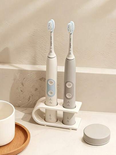 1pc 3D Printed Electric Toothbrush Desktop Storage Rack, Bathroom Vanity Organizer With Drainage Hole To Protect Charging Port From Residue, Suitable For Bathroom And Dorm