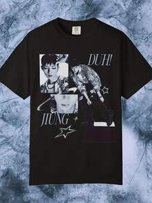 Unisex och med medlemsnamn, T-shirt i 100% bomull, mjuk, ett måste-ha-plagg för avslappnad streetwear som passar alla årstider, mångsidig för alla årstider, prisvärd för vardagsbruk och en perfekt present till fans och vänner. Sommartoppar, skjortor, t-shirts, damtoppar, t-shirt, pullover, festival-t-shirt, -shirt, -skjortor, t-shirt, gym, sommaroutfits - Svart - Visa 1