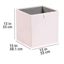 Basics Contenedores de almacenamiento plegables cubos organizadores para estantes rosa peonia paquete de 6 - Rosa peona - Ver 6