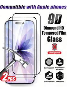 2 Buah Pelindung Layar Kaca Tempered Premium 9H, Kompatibel dengan iPhone 17/17Air/17 Pro/17 Pro Max/16 Pro Max/15 Pro Max/14 Pro Max/13/12/11 Pro Max/Xs/Xs Max/Xr dan Model Lainnya | Sangat Jernih | Sejernih Kristal | Tahan Gores | Tahan Pecah | Tahan Minyak | Pemasangan Mudah - Clear - View 33