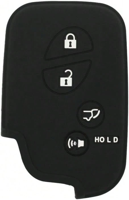 SEGADEN Silicone Cover Protector Case Holder Skin Jacket Compatible With LEXUS 4 Button Smart Remote Key Fob CV2420 Black - ColorA - View 1