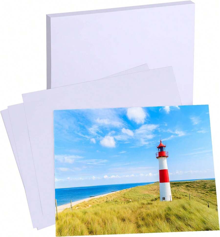 LUNARM 30 Sheets Photo Paper, 8"X10" Glossy Paper Photo For Dye Ink Printer, 180gsm Inkjet Printing Photo Paper Clear Image For Photo Album DIY Party Camping Festival Record - ColorD - View 1