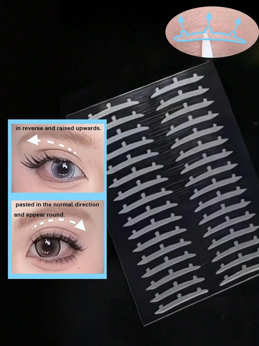 3/5/10pcs 3D Double Eyelid Tapes, Waterproof, Recommended For Beginners, Invisible, Natural, Sweat-Resistant