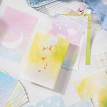 30 piezas/paquete Papel de scrapbooking de unicolor con efecto tie-dye refrescante, material de papel no adhesivo para decoración DIY, regalo festivo, material de collage hecho a mano, planificación de scrapbook personalizada, papelería escolar creativa - Estilo 2 - Ver 5