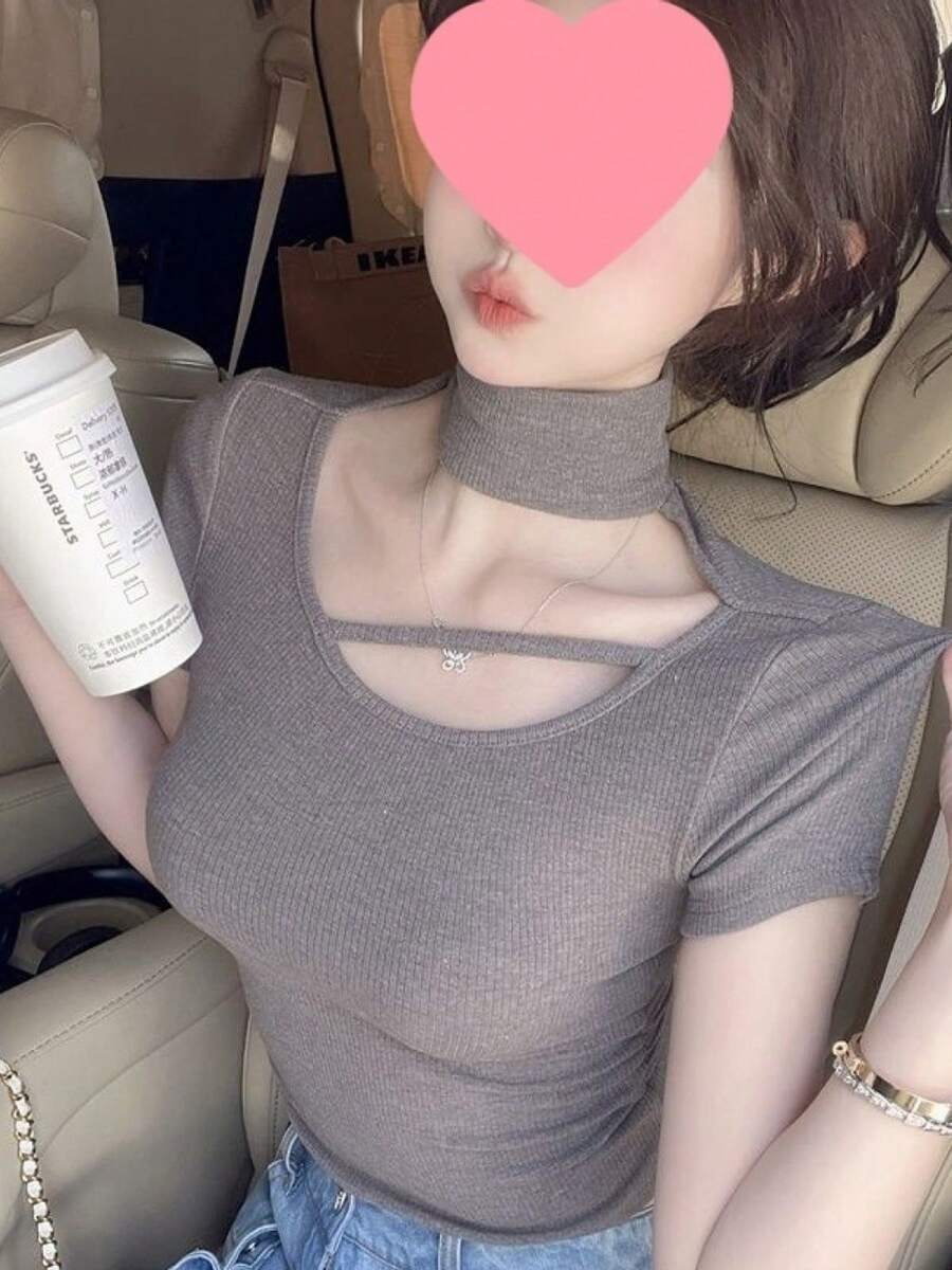 Women Tops - Grey - View 1