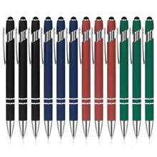 Ballpoint Pens With Stylus Tip Soft Touch Click Stylus Pen 2 In 1 Retractable Metal Stylus Pens Black Ink For Birthday Anniversaries Graduation Home And Office 4 Colors 12 Count - 多色1 - 查看 1
