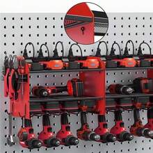 Heavy Duty Power Tool Organizer Drill Holder Wall Mount Power Tool Storage Rack - A - Ver 8