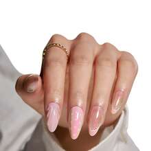 BAZE PENTRU UNGHII 24 buc/set Unghii roz Unghii migdalate Unghii lungi Gel de unghii Unghii false French Ombre Gradient cu flori roșii și trandafiri Unghii false Vârfuri unghii migdalate Potrivite pentru birou - Stil neutru Glam | Unghii japoneze lucrate manual, pentru întâlniri și look-uri profesionale Decor de sărbători Unghii false de sărbători 1 pilă de unghii mini și 1 foaie de file adezive Cadou pentru femei și fete Nail Art prin presare - Multicolor - Vizualizare 4