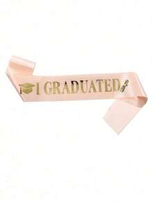 1 pieza "Me Gradué" Chal de Graduación, Accesorio para Fiesta/Celebración Escolar, Accesorio para Fotos, Regalo de Graduación, Regalo para Amigos, Familia, Regalo de Graduación, Regalo de Regreso a Clases - Multicolor - Ver 10