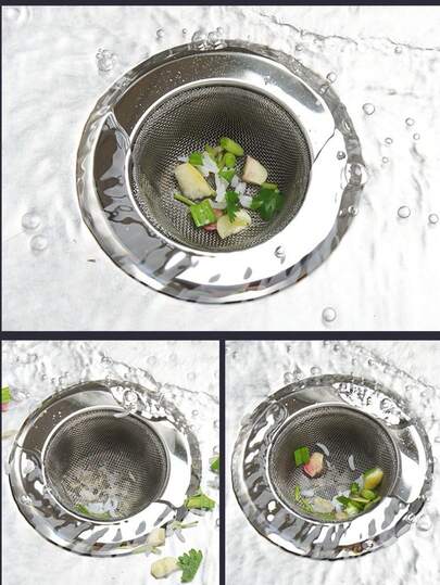 Lưới lọc bồn rửa nhà bếp bằng thép không gỉ, lưới bảo vệ đường ống tiêu chuẩn để giữ lại tóc và vụn thức ăn, thích hợp cho phòng tắm, nhà bếp, phòng tắm vòi sen, trang trí nhà cửa, mùa thu, mùa tựu trường.