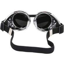 Keenso Gafas de Sol Deportivas, Clásico Steampunk para Exteriores, Lentes de Motocross Plata Brillante para Niños, Hombres y Mujeres en Actividades al Aire - 1 - Ver 4