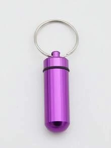 3pcs/1pc Portable Pill Box Keychain, Aluminum Alloy Mini Pill Case Storage Box, Waterproof Metal Pill Bottle, Suitable For Outdoor Camping Travel - Multicolor - View 13