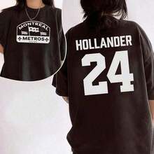 Ropa de Mujer, Camiseta Gráfica de Hombre 100% Algodón, Camiseta Retro de Hudson Williams Connor Storrie de Doble Cara, Sudadera Ilya Rozanov Shane Hollander, Suéter Scott Hunter, Camiseta Inspirada en la Rivalidad, Camiseta Unisex para Fans [S-7XL] - Camiseta de Manga Corta con Cuello Redondo de Algodón Suelto Estilo Vintage Urbano Unisex - Negro 2 - Ver 5