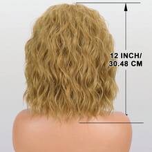 Women's Short Layered Synthetic Wig With Golden Curls, Breathable Rose Mesh Cap Design, Voluminous And Comfortable, Made Of High-Temperature Rose Mesh Material, Suitable For Cosplay Parties, Stage Performances And Daily Wear - Gold - View 6