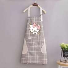 SANRIO 1pc Adjustable Size Waterproof & Oil-Resistant Hello Kitty Apron With Large Pockets And Towel, Made Of Polyester Fiber Anti-Stain Material, Suitable For Women Cooking, Household, Restaurant, Crafts, Gardening, BBQ, School, Cafe, Outdoor Activities, Great Christmas Gift For Both Men And Women - Multicolor - View 13
