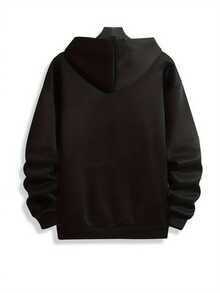 Men's Plus Size Hoodie, Kangaroo Pocket - Airbrush Skull AUTO BODY PAINTER Print Hoodie, Hardcore Workwear Style Top - 黑色 - 查看 6