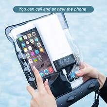 Clear Waterproof Bag & Anti Theft Crossbody Purse, Touchscreen Ocean Pool Essentials, Clear Running Belt, Shoulder Dry Pouch For Camping Equipment, Water Backpack, Travel Shopping Carito De Compras Crossbody, Heavy Duty Translucent Cheer Bag - Blue - View 12