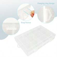 Small Fishing Tackle Box 12 Clear Plastic Parts Organizer With Adjustable Dividers Transparent Organizer Tray Organizers And Storage Box For Tackle Bead - Transparent - View 6