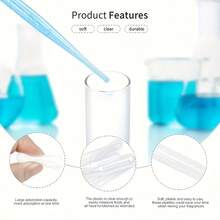 50/100/200pcs Disposable Plastic Dropper - 0.1oz Graduated Pipette And Precise Measuring Tube, Odorless Rectangular Design, Suitable For Accurate Transfer Of Essential Oils, Resins, DIY Crafts, Laboratories And Art Projects, Transparent Durable Dropper Bottle With Liquid Measurement Markings, Laboratory Supplies - View 9