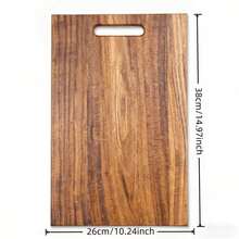 Kitchen Wooden Cutting Board, Double-Sided Cutting Board With Handle, Heavy Duty Solid Wood Cutting Board, Cutting Board For Meat, Vegetables And Fruits - Camel - View 3