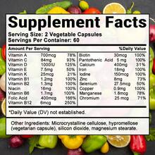 Bcuelov Women's Multivitamin Capsules (2 Bottles) - Beneficial For Brain, Heart, Digestive, And Immune System Health - 120 Capsules/Bottle - 2瓶 - 查看 2