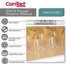 Con-Tact Marca Duraliner Estante de Vinilo y Revestimiento para cajones no Adhesivo Acanalado 24x10 1 1 - Diamante transparente - Ver 7